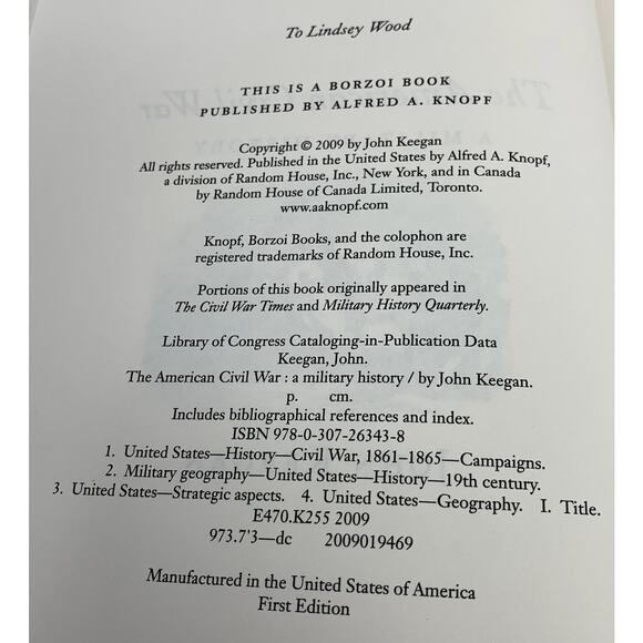 The American Civil War Military History Hardcover Book John Keegan First Edition - Picture 2 of 8